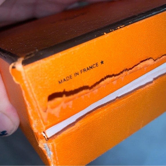 authentic HERMÈS palladium & enamel CUFF size PM - Picture 9 of 13